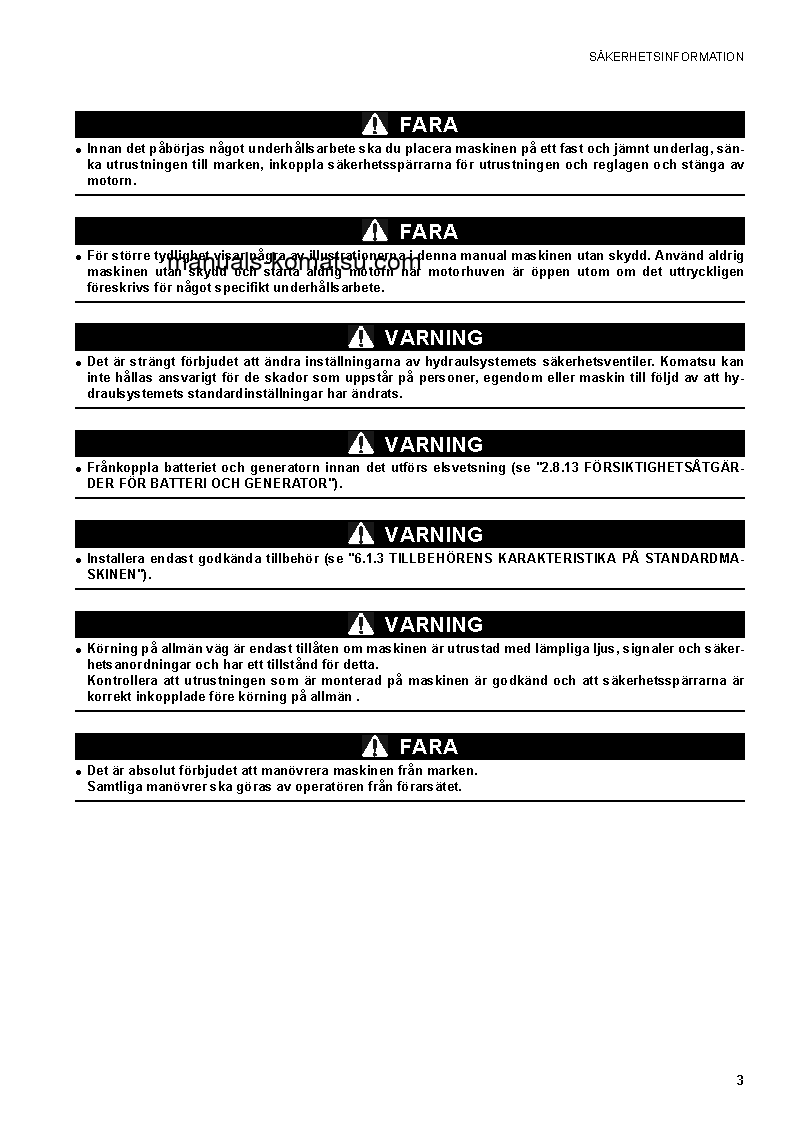 Protected: SK1020-5(ITA) S/N 37CF00126-37CF00137 Operation manual (Swedish)