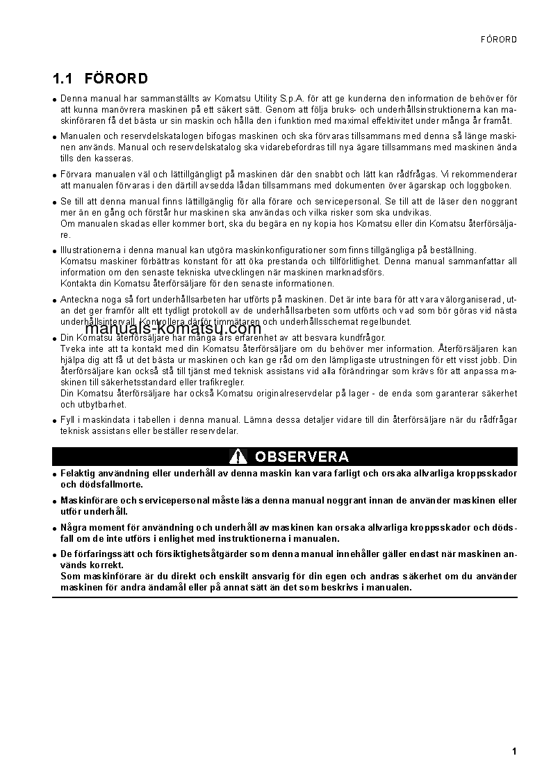 Protected: SK1020-5(ITA)-TURBO S/N 37CTF00432-37CTF00654 Operation manual (Swedish)