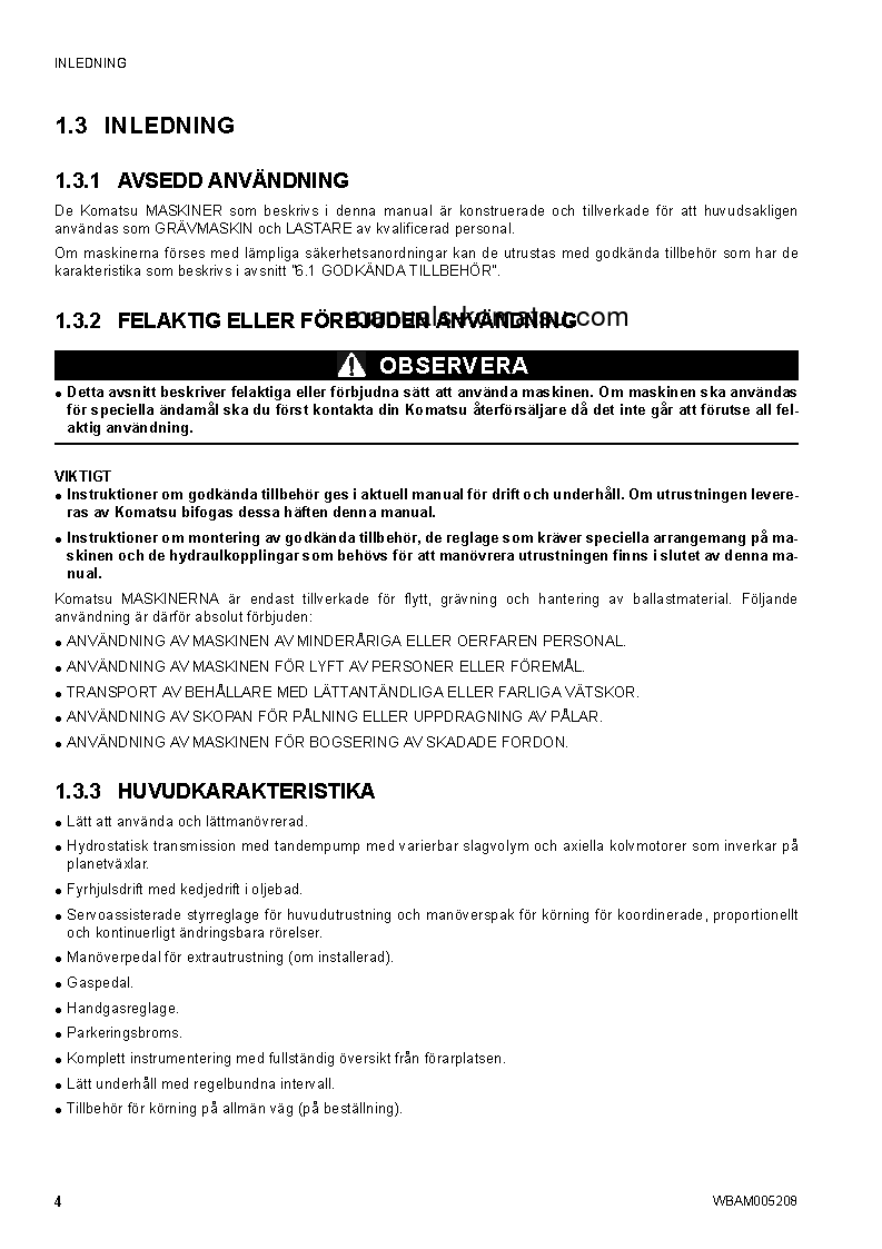 Protected: SK1020-5(ITA)-TURBO S/N 37CTF00655-UP Operation manual (Swedish)