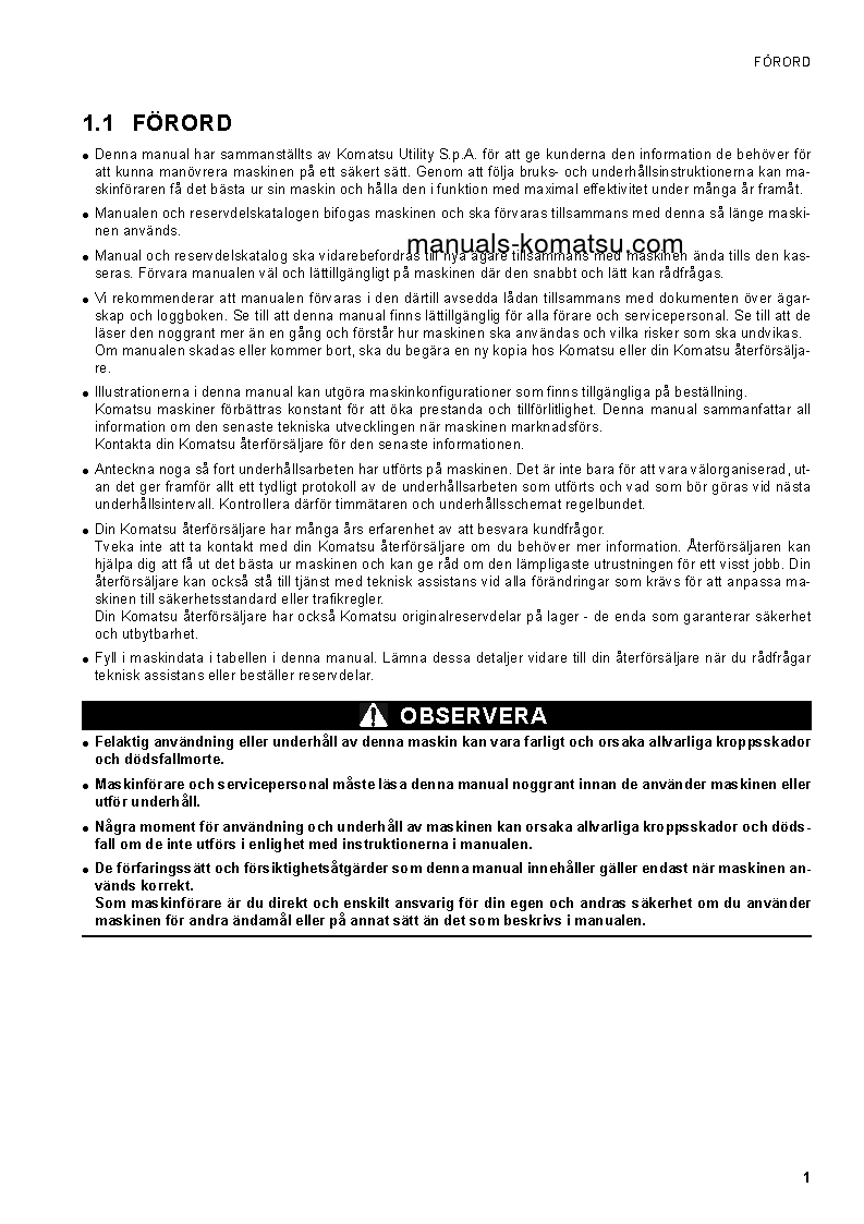 Protected: CK20-1(ITA) S/N F00003-F00270 Operation manual (Swedish)