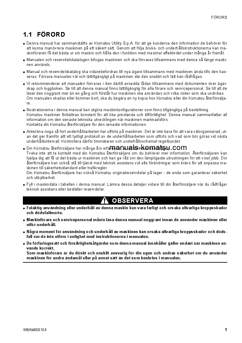 Protected: CK20-1(ITA) S/N F00271-UP Operation manual (Swedish)