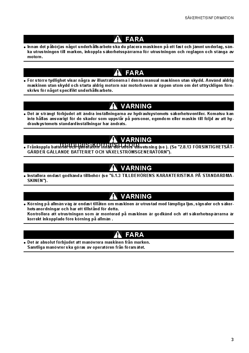 Protected: CK30-1(ITA) S/N F00003-F00187 Operation manual (Swedish)