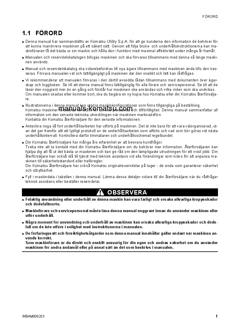 Protected: CK30-1(ITA) S/N F00188-F00197 Operation manual (Swedish)