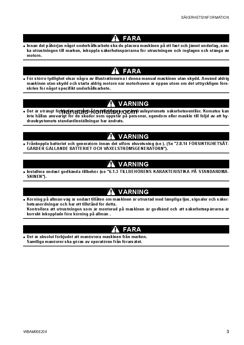 Protected: CK30-1(ITA) S/N F00198-UP Operation manual (Swedish)