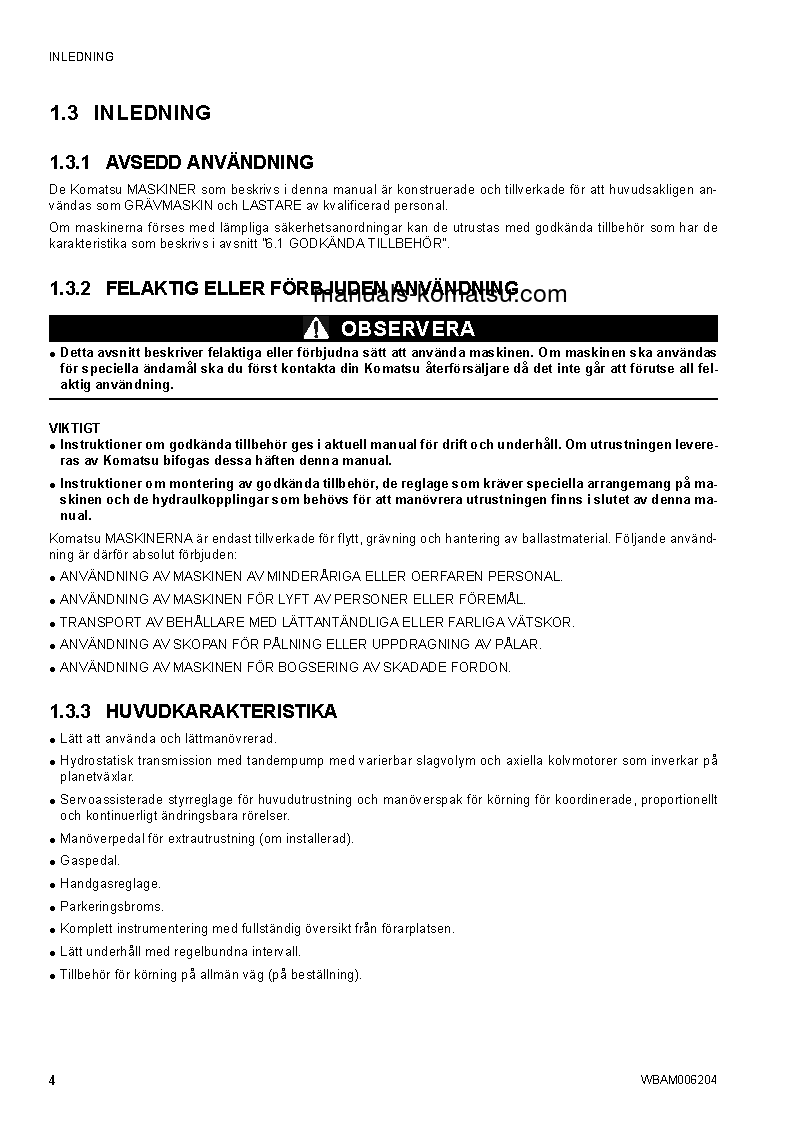 Protected: CK30-1(ITA) S/N F00198-UP Operation manual (Swedish)