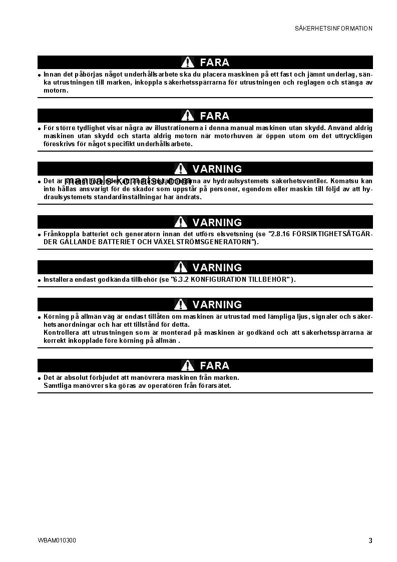 Protected: SK714-5(ITA)-/ S/N F04859-UP Operation manual (Swedish)