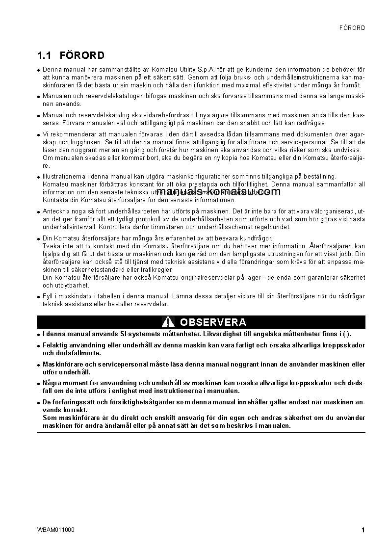 Protected: CK20-1(ITA) S/N F00277-UP Operation manual (Swedish)