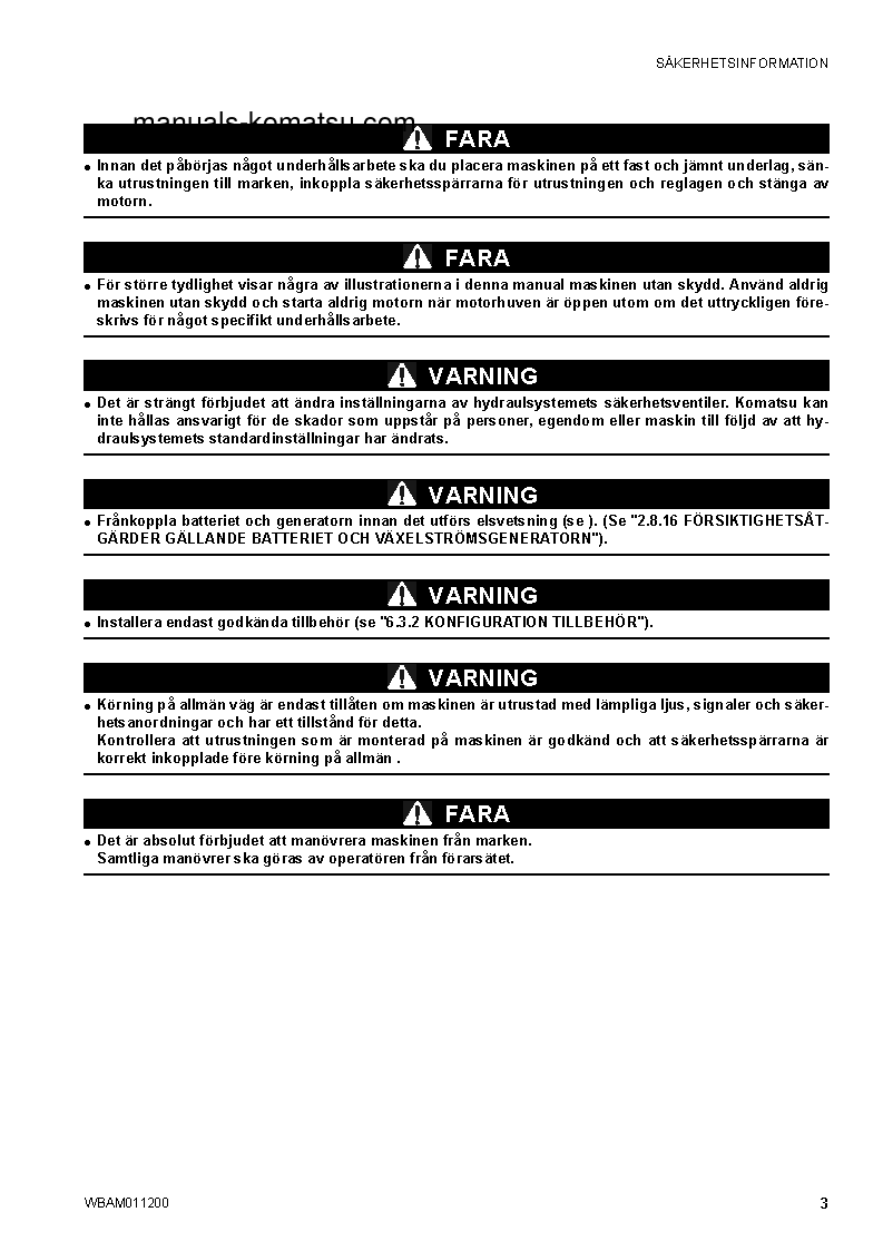 Protected: CK30-1(ITA) S/N F00211-UP Operation manual (Swedish)