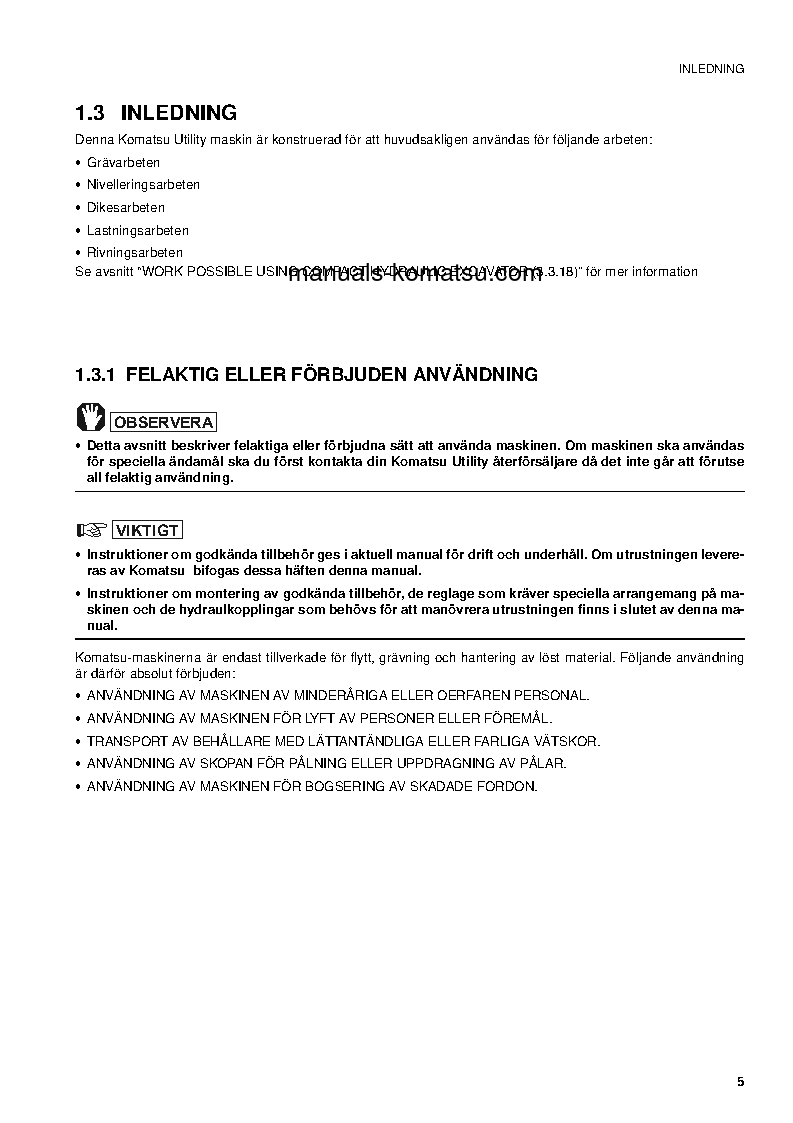 Protected: PC09-1(ITA) S/N 13959-UP Operation manual (Swedish)