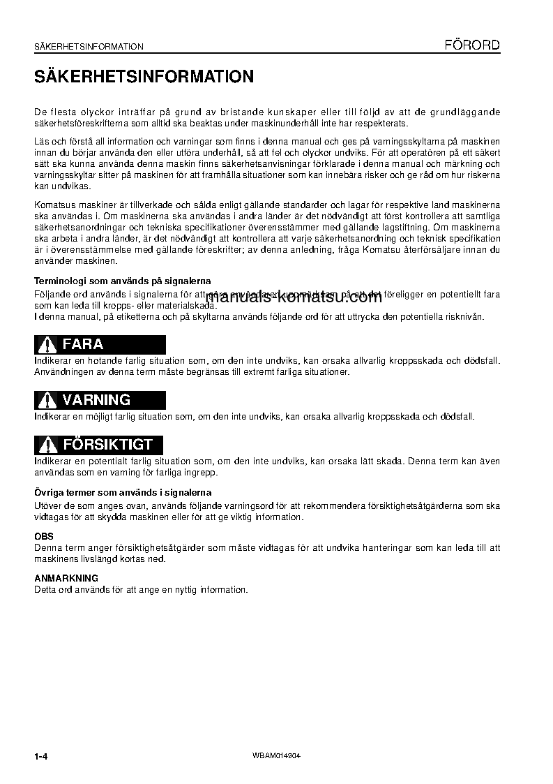 Protected: PW118MR-8(ITA) S/N F00342-UP Operation manual (Swedish)