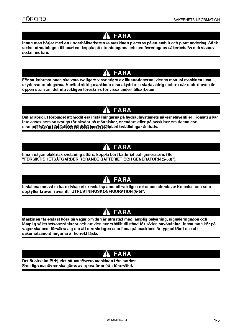 Protected: PW118MR-8(ITA) S/N F00342-UP Operation manual (Swedish)