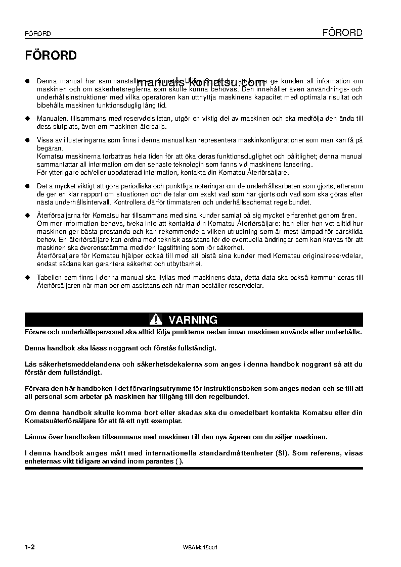 Protected: PW98MR-8(ITA) S/N F80003-UP Operation manual (Swedish)