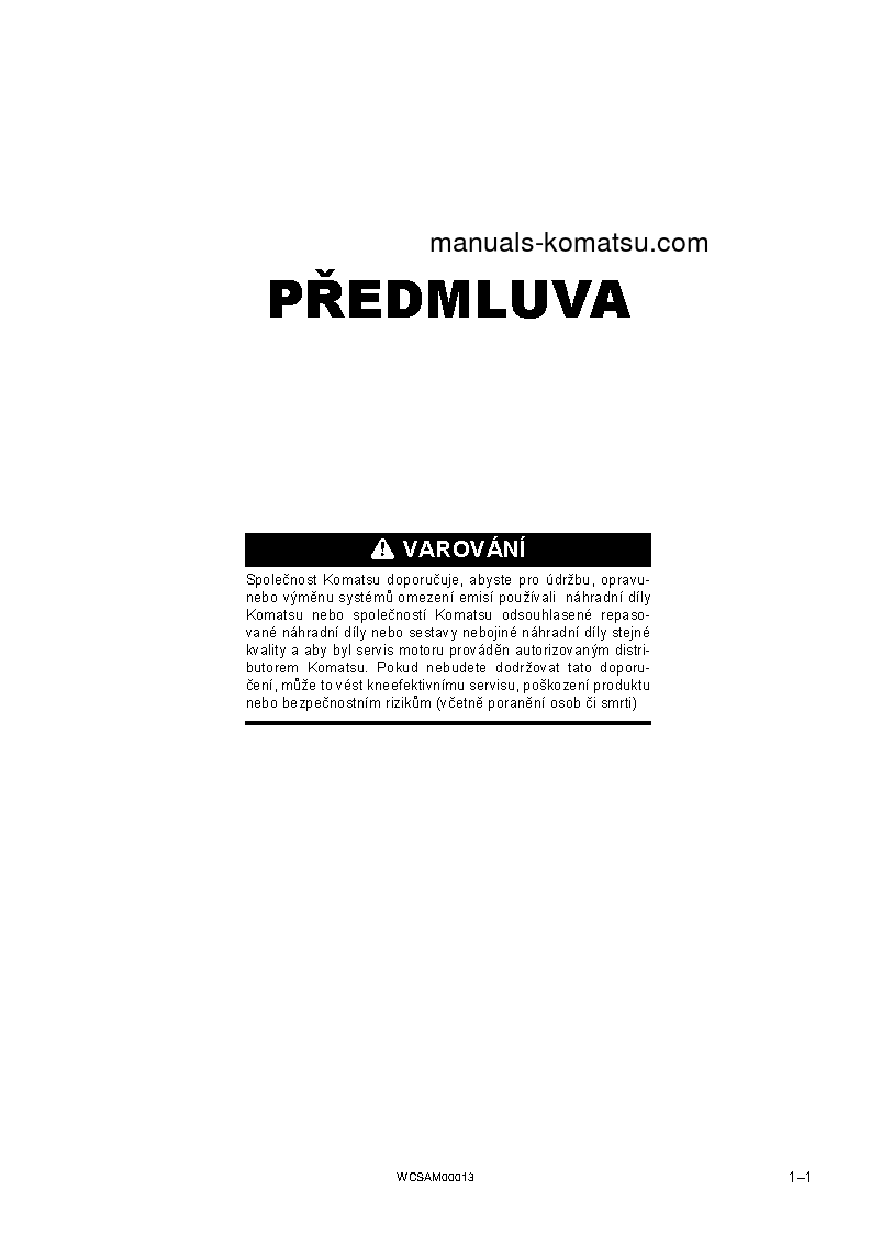 Protected: PC138US-10(ITA) S/N F40154-UP Operation manual (Czech)