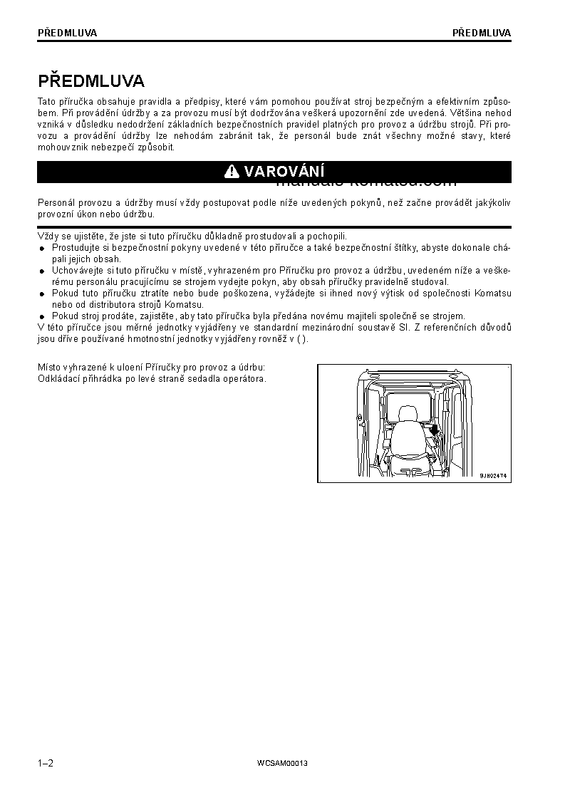Protected: PC138US-10(ITA) S/N F40154-UP Operation manual (Czech)