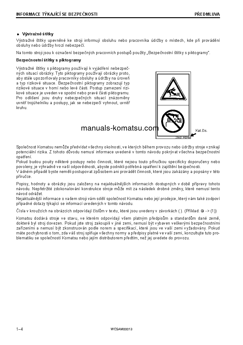 Protected: PC138US-10(ITA) S/N F40154-UP Operation manual (Czech)
