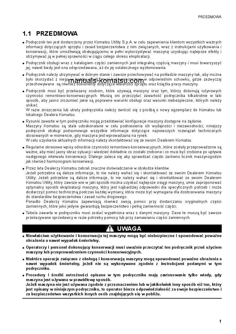 Protected: CK20-1(ITA) S/N F00003-F00270 Operation manual (Polish)