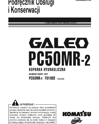 PC50MR-2(ITA) S/N F00103-F01081 Operation manual (Polish)