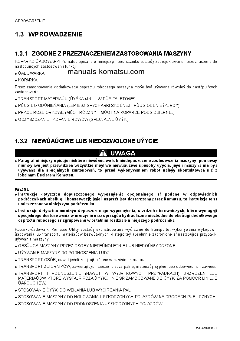 Protected: WB93R-5(ITA)-TIER 3 S/N F60003-UP Operation manual (Polish)