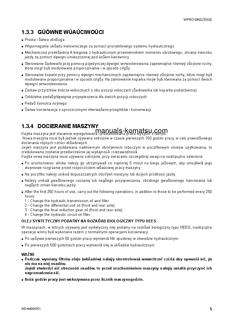 Protected: WB93R-5(ITA)-TIER 3 S/N F60003-UP Operation manual (Polish)