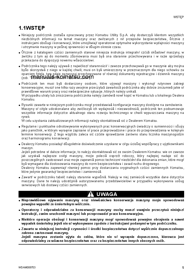 Protected: WB93R-5(ITA)-TIER 3 S/N F61235-UP Operation manual (Polish)