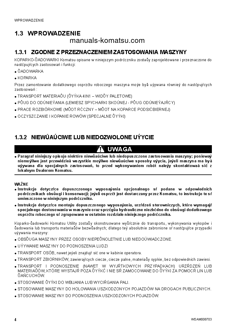 Protected: WB93R-5(ITA)-TIER 3 S/N F61235-UP Operation manual (Polish)