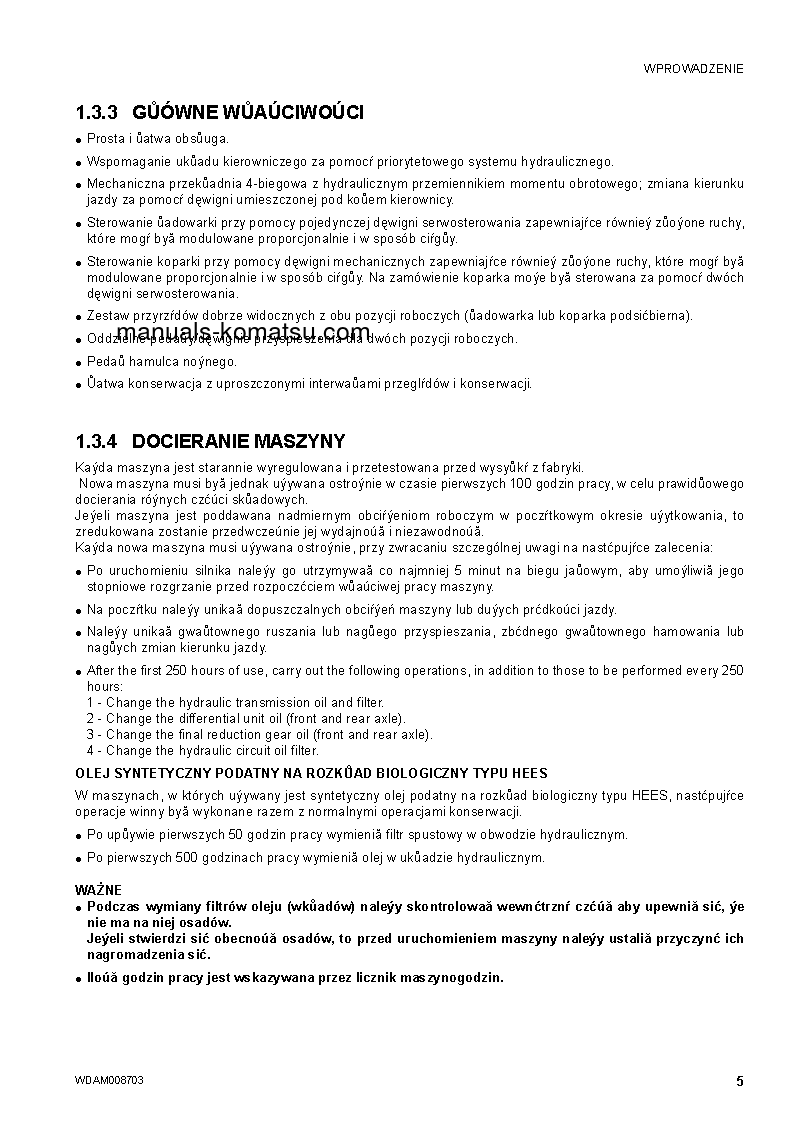 Protected: WB93R-5(ITA)-TIER 3 S/N F61235-UP Operation manual (Polish)