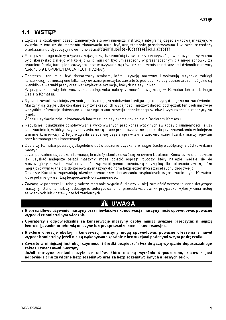 Protected: WB97R-5(ITA)-TIER 3 S/N F80154-UP Operation manual (Polish)