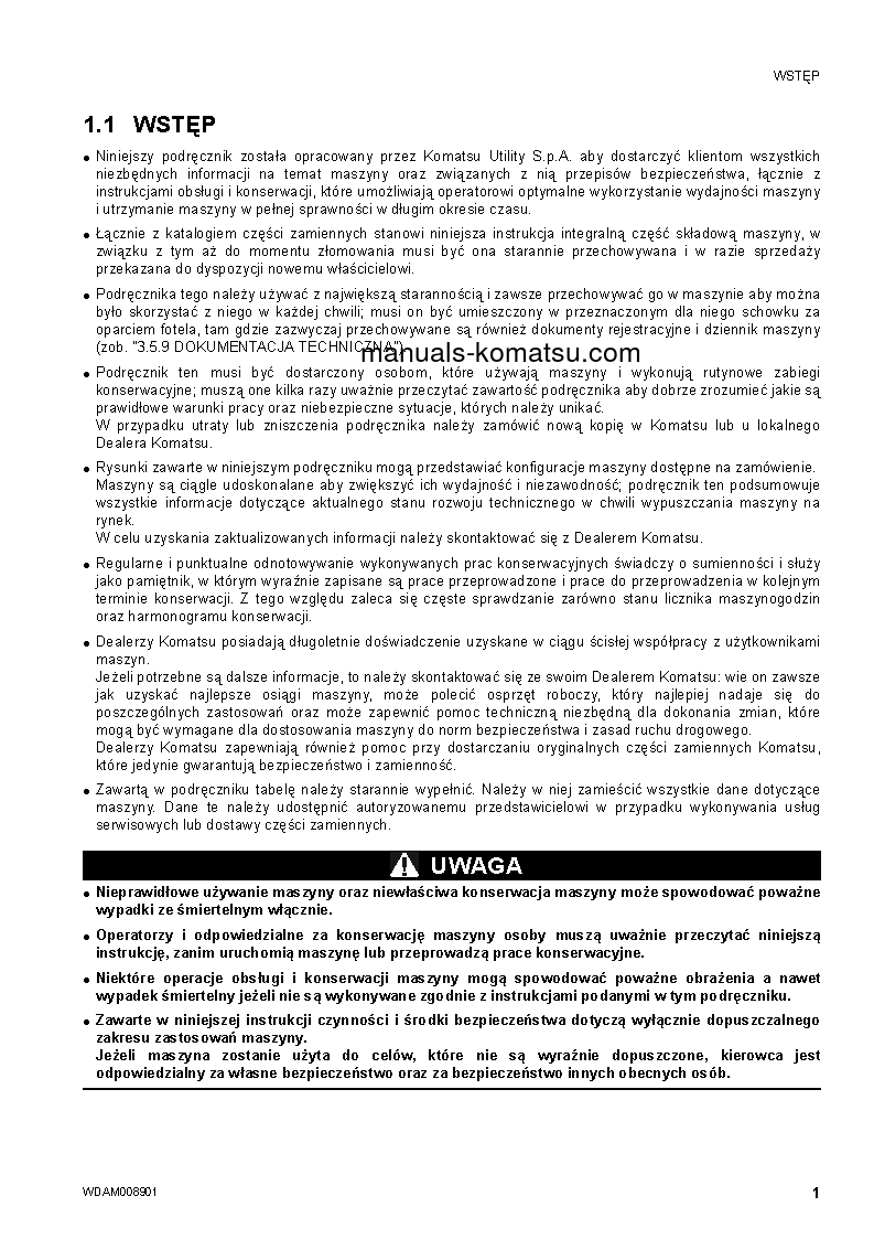 Protected: WB93S-5(ITA)-TIER 3 S/N F20003-UP Operation manual (Polish)