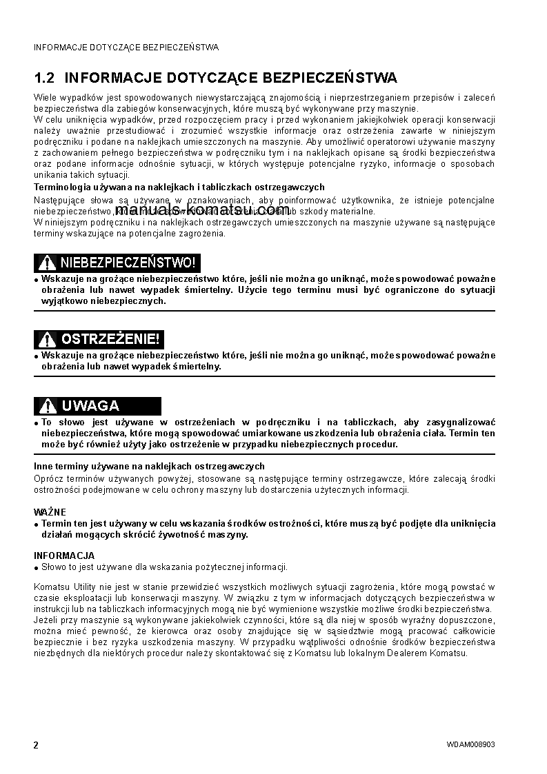 Protected: WB93S-5(ITA)-TIER 3 S/N F20426-UP Operation manual (Polish)