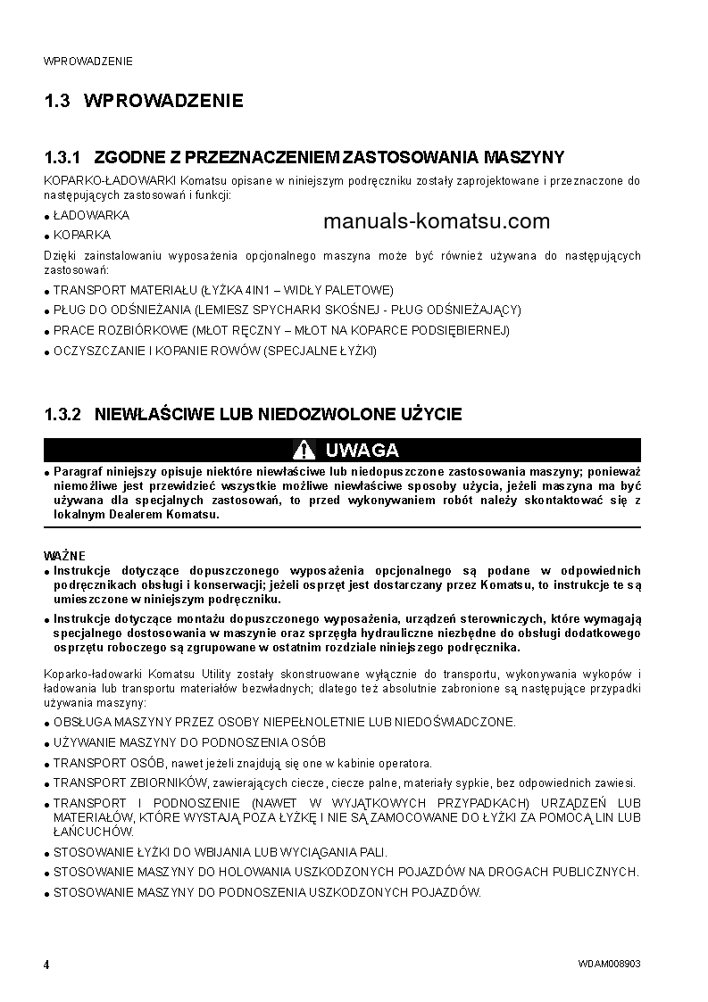 Protected: WB93S-5(ITA)-TIER 3 S/N F20426-UP Operation manual (Polish)