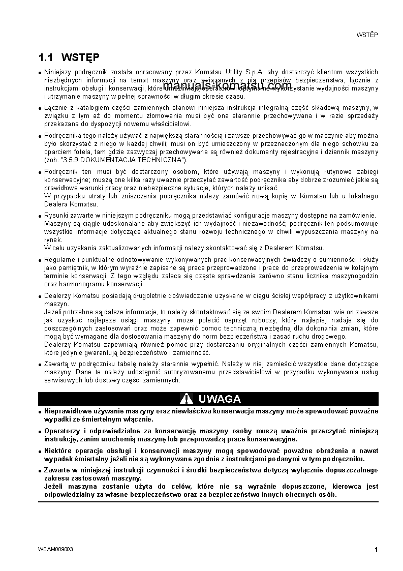 Protected: WB97S-5(ITA)-TIER 3 S/N F30360-UP Operation manual (Polish)