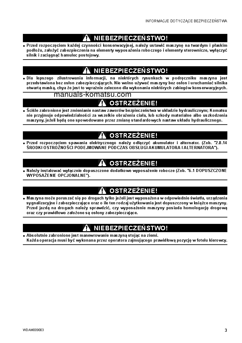 Protected: WB97S-5(ITA)-TIER 3 S/N F30360-UP Operation manual (Polish)