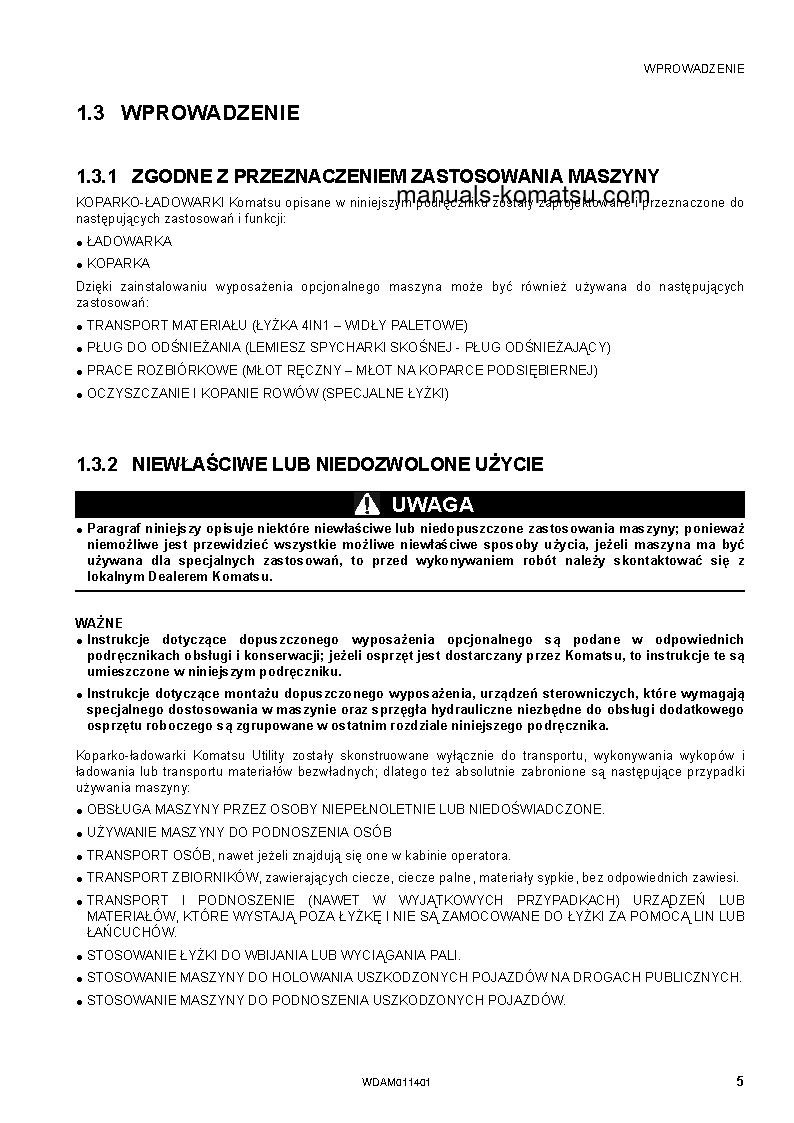 Protected: WB93R-5(ITA)-TIER 3 S/N F61691-F61691 Operation manual (Polish)