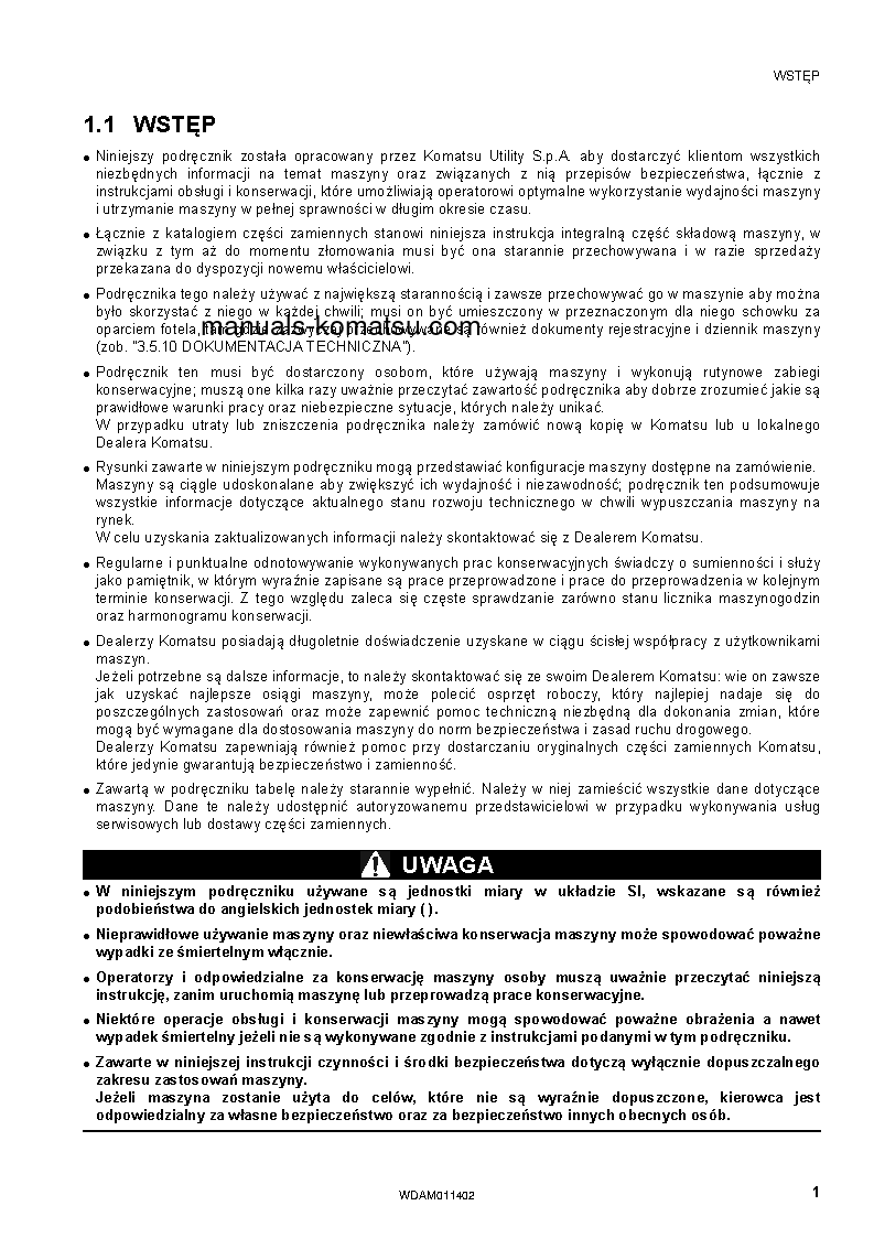 Protected: WB93R-5(ITA)-TIER 3 S/N F62803-UP Operation manual (Polish)