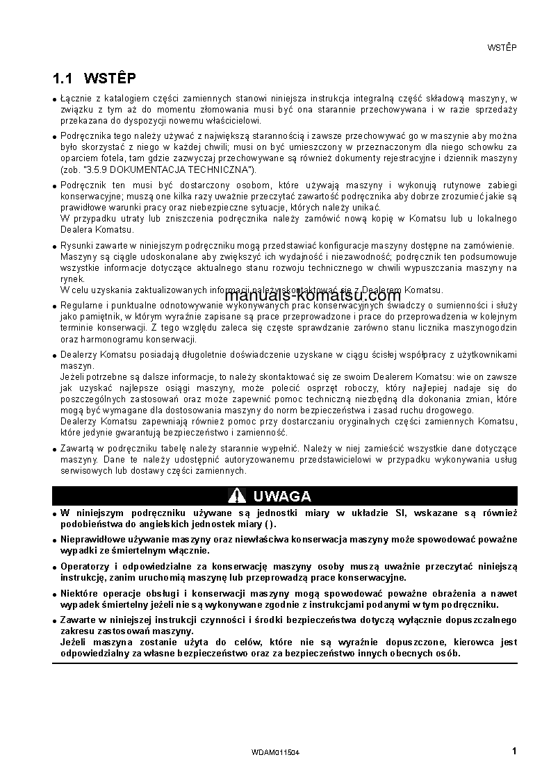 Protected: WB97R-5(ITA)-TIER 3 S/N F80462-UP Operation manual (Polish)