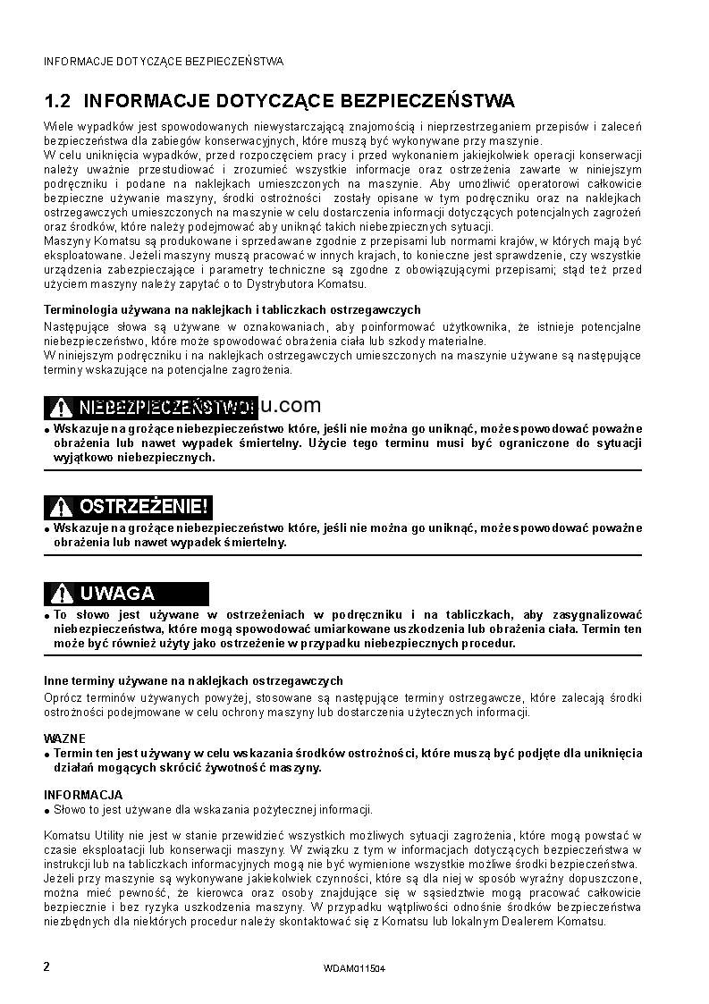 Protected: WB97R-5(ITA)-TIER 3 S/N F80462-UP Operation manual (Polish)