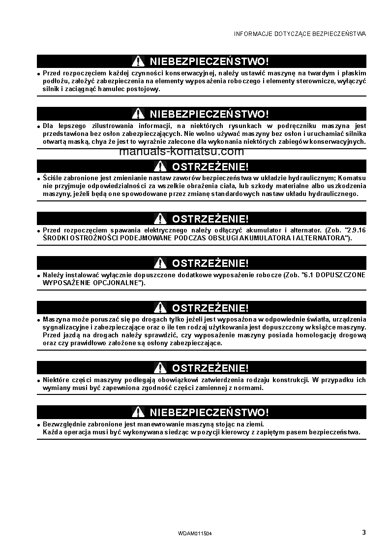 Protected: WB97R-5(ITA)-TIER 3 S/N F80462-UP Operation manual (Polish)