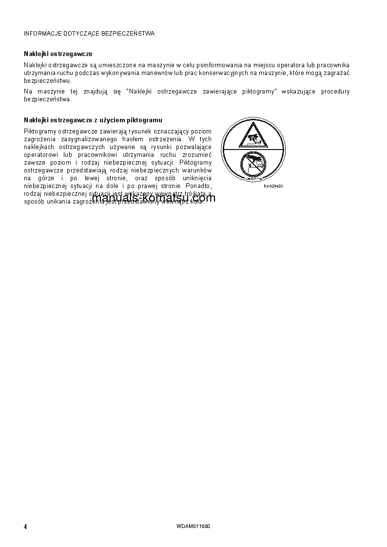 Protected: WB93S-5(ITA)-TIER 3 S/N F20466-UP Operation manual (Polish)