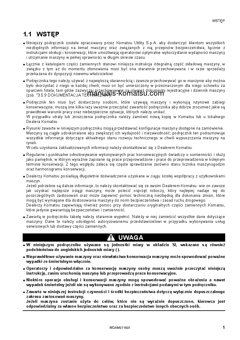 Protected: WB93S-5(ITA)-TIER 3 S/N F20512-F20512 Operation manual (Polish)