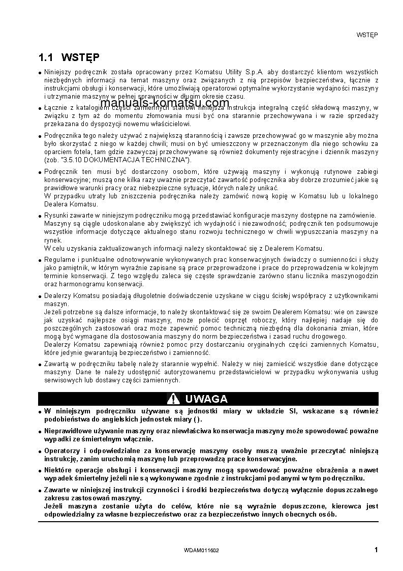 Protected: WB93S-5(ITA)-TIER 3 S/N F21060-UP Operation manual (Polish)