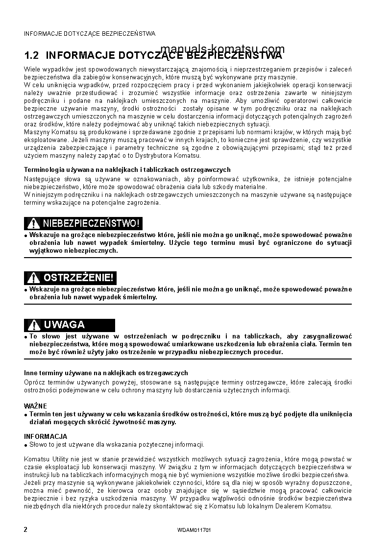 Protected: WB97S-5(ITA)-TIER 3 S/N F30605-F30605 Operation manual (Polish)