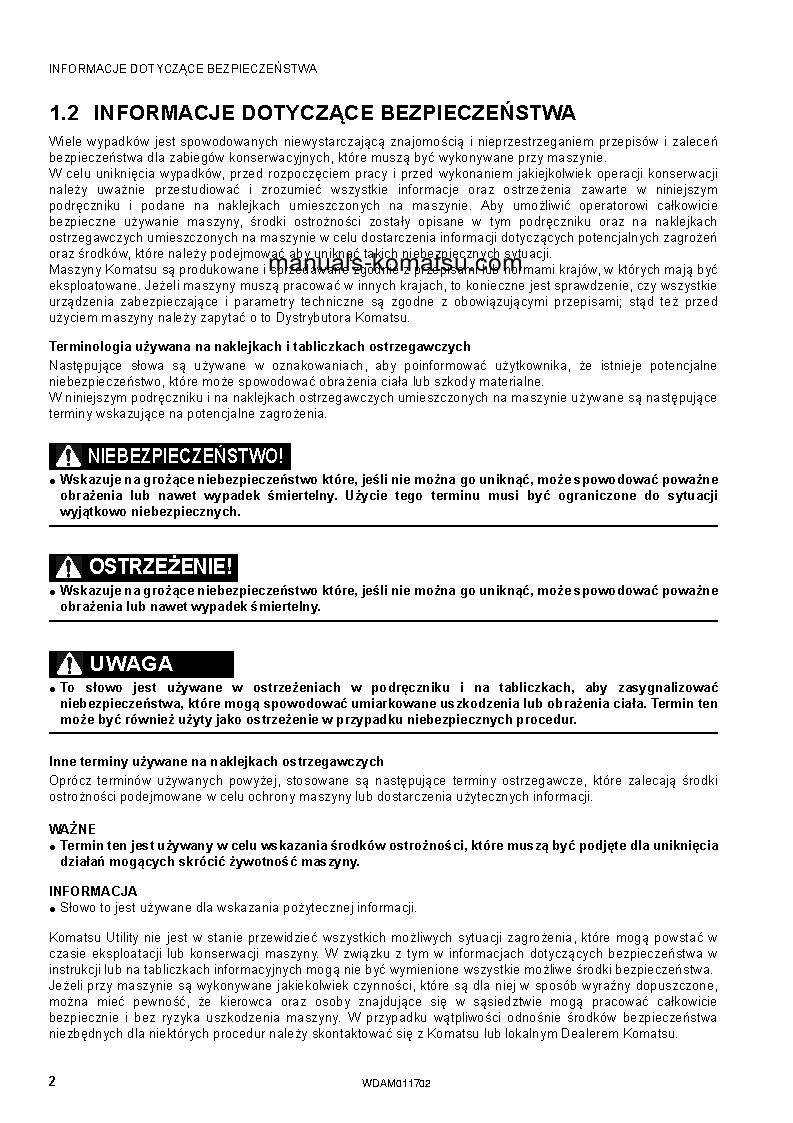 Protected: WB97S-5(ITA)-TIER 3 S/N F30986-UP Operation manual (Polish)