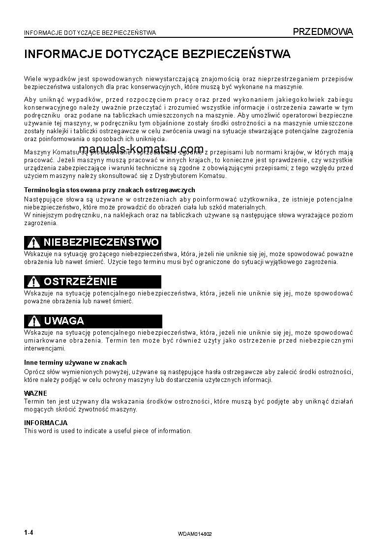 Protected: PC118MR-8(ITA) S/N F00183-UP Operation manual (Polish)