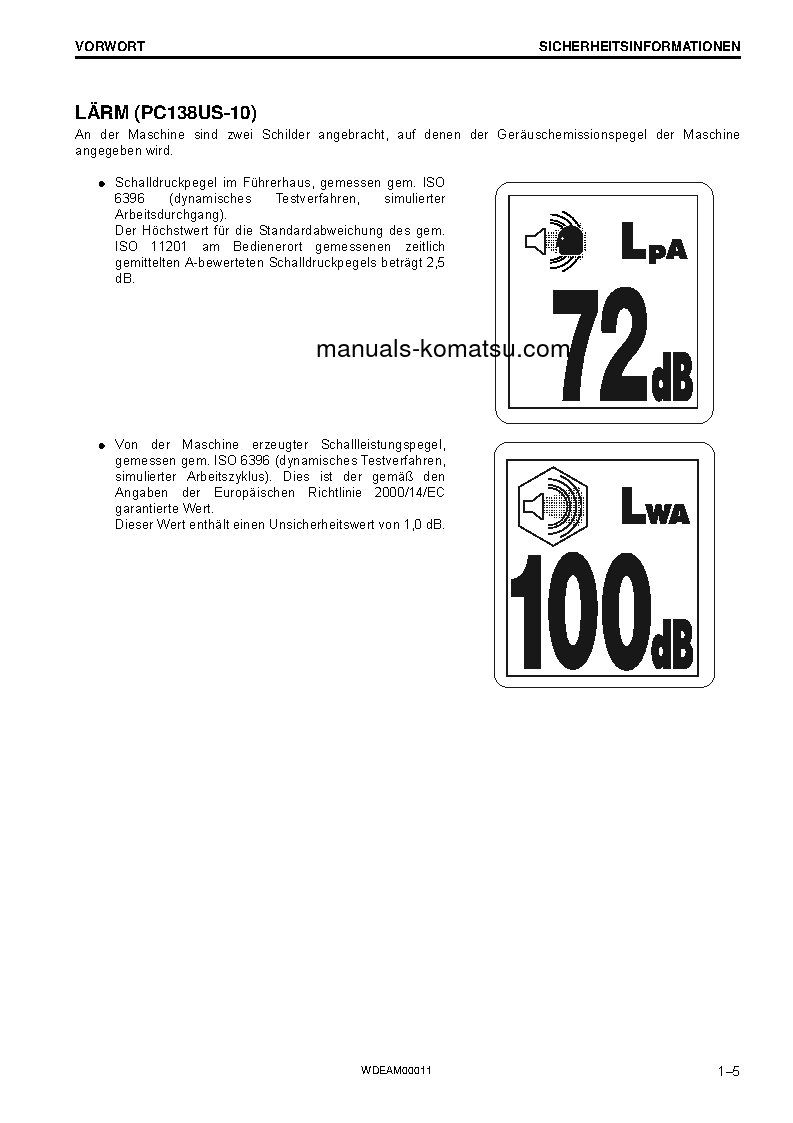 Protected: PC138US-10(ITA) S/N 40001-UP Operation manual (German)