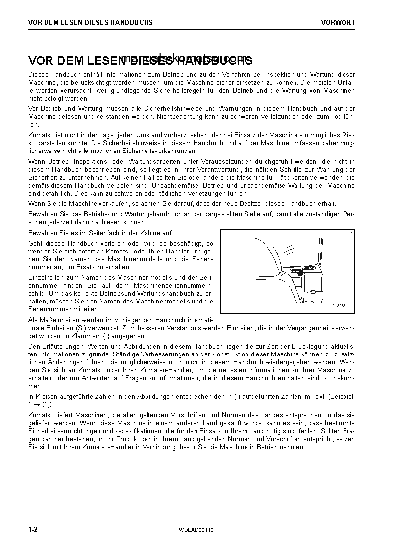 Protected: PC138US-11(ITA) S/N 50001-UP Operation manual (German)