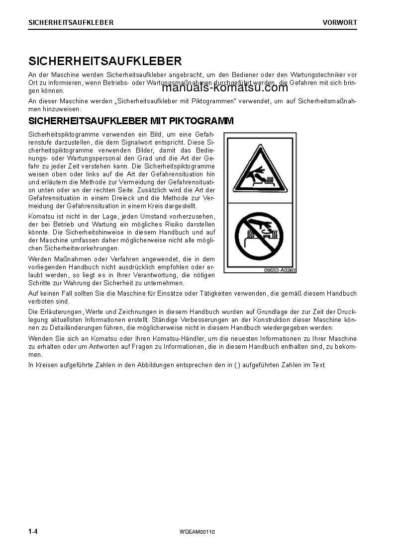 Protected: PC138US-11(ITA) S/N 50001-UP Operation manual (German)