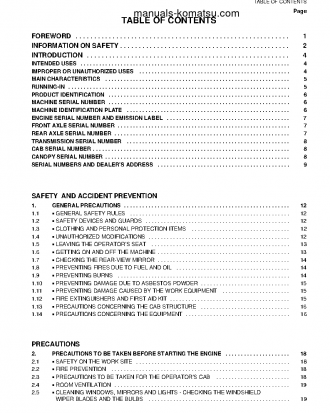 WB140-2(ITA) S/N 140F10001-140F11450 Operation manual (English)