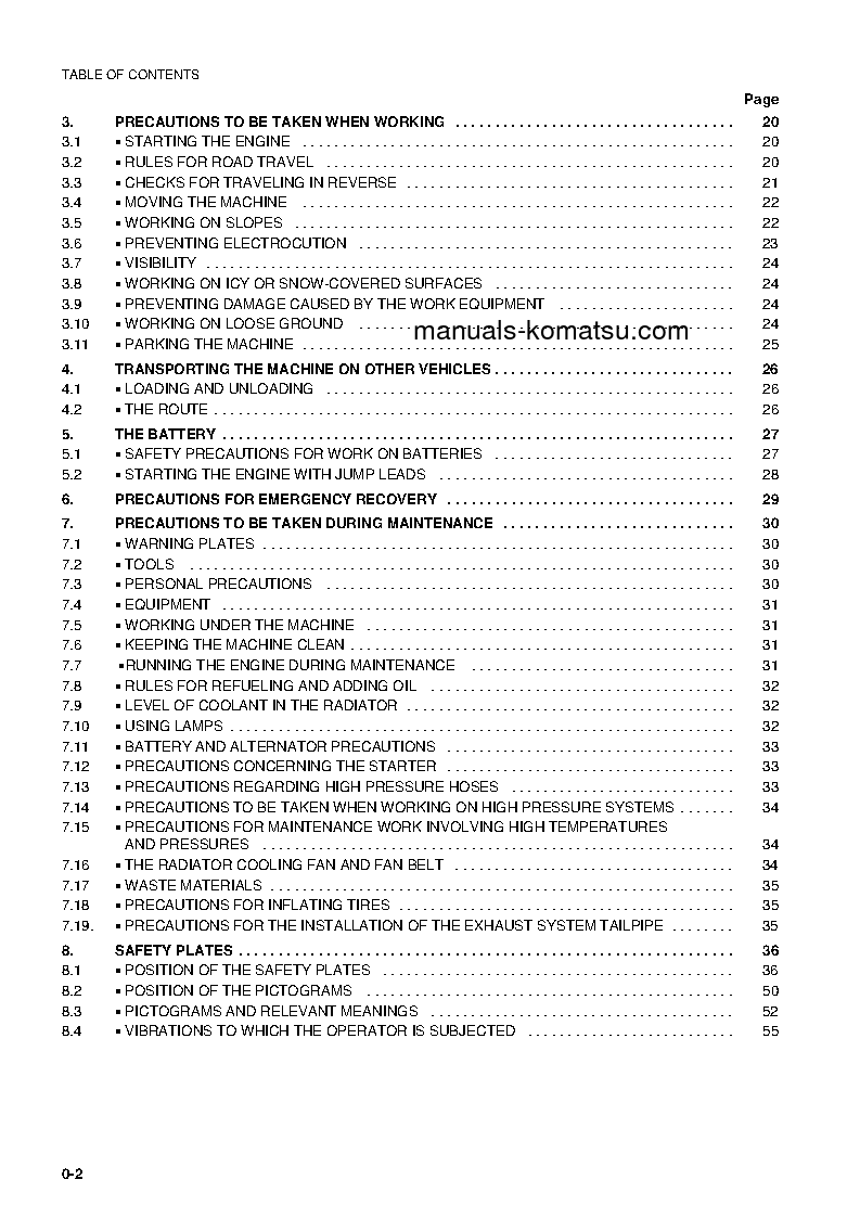 Protected: WB150-2(ITA) S/N 150F10001-150F10292 Operation manual (English)