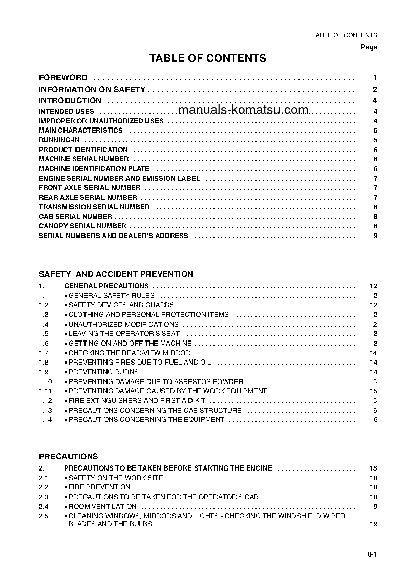 Protected: WB150-2(ITA) S/N 150F10303-UP Operation manual (English)
