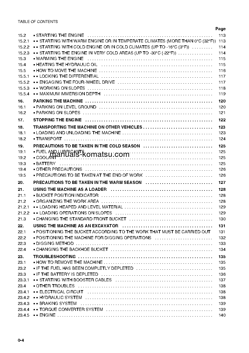 Protected: WB150-2(ITA) S/N 150F10303-UP Operation manual (English)